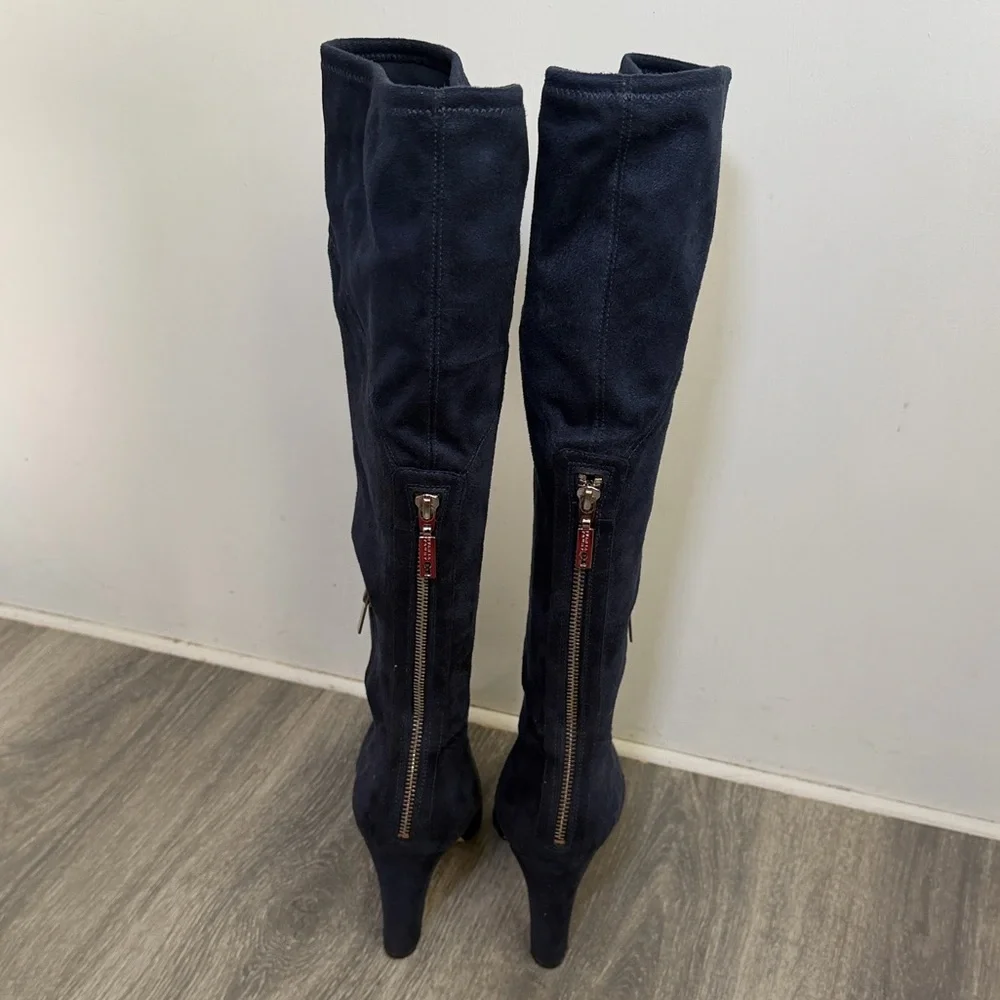 Ivanka Trump Sennet Heeled Boots, dark blue